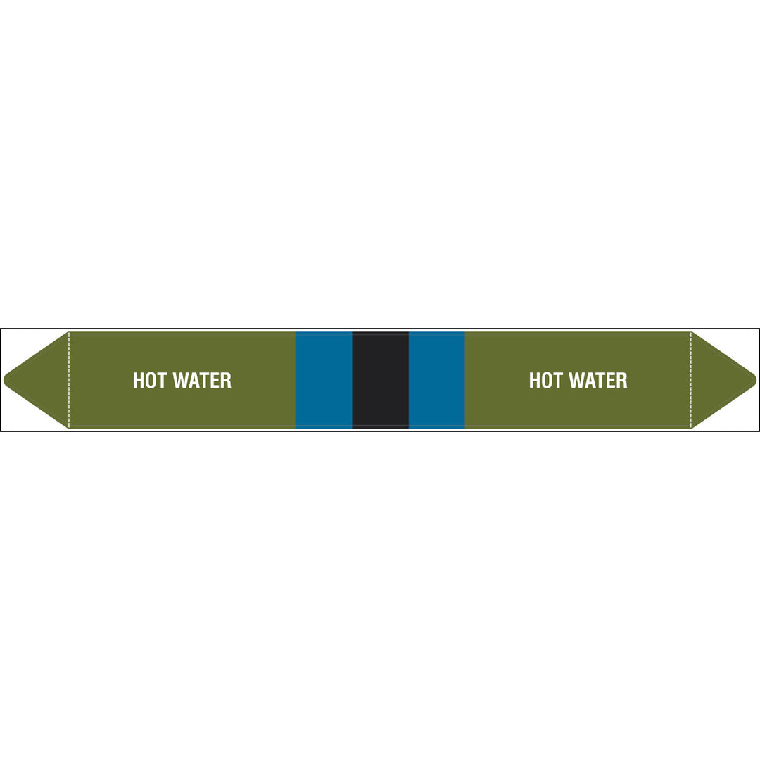 British Standard Pipe Markers Hot Water