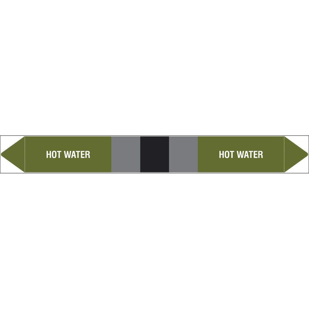 British Standard Pipe Markers Hot Water
